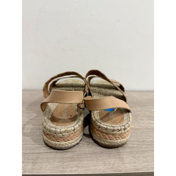 Zimmermann Leather Espadrille Slingback Platform Sandals Nude Women's Size 40 - Picture 6 of 8